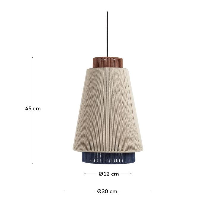 Lustra bej din fibre naturale Yuvia Kave Home