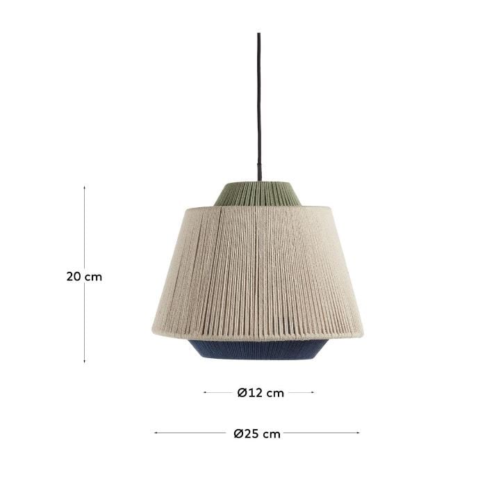 Lustra bej din fibre naturale Yuvia Small Kave Home