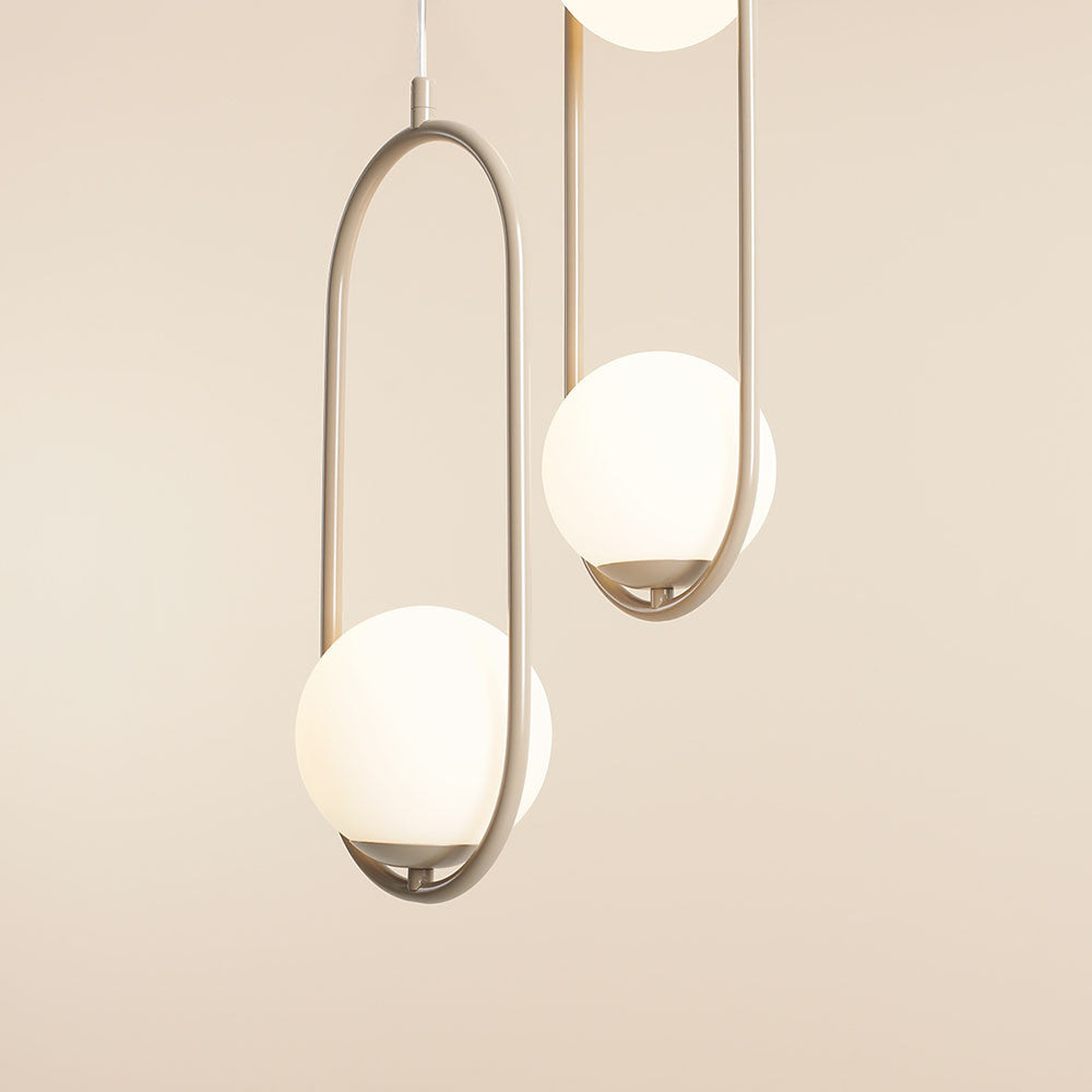 Lustra bej din metal Riva Aldex