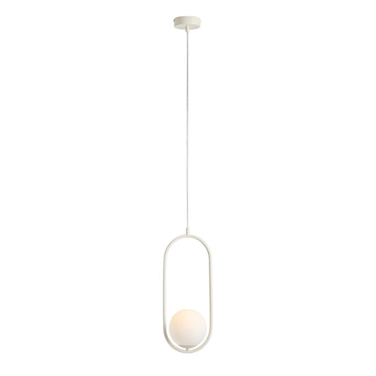 Lustra crem din sticla cu LED Riva Aldex