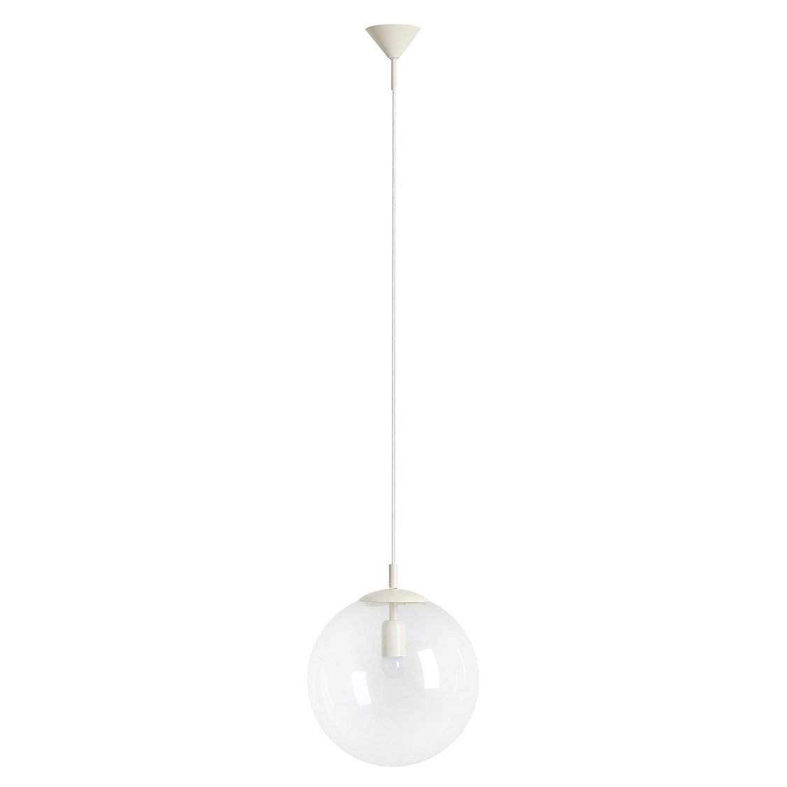 Lustra crem/transparenta din sticla Globe Aldex