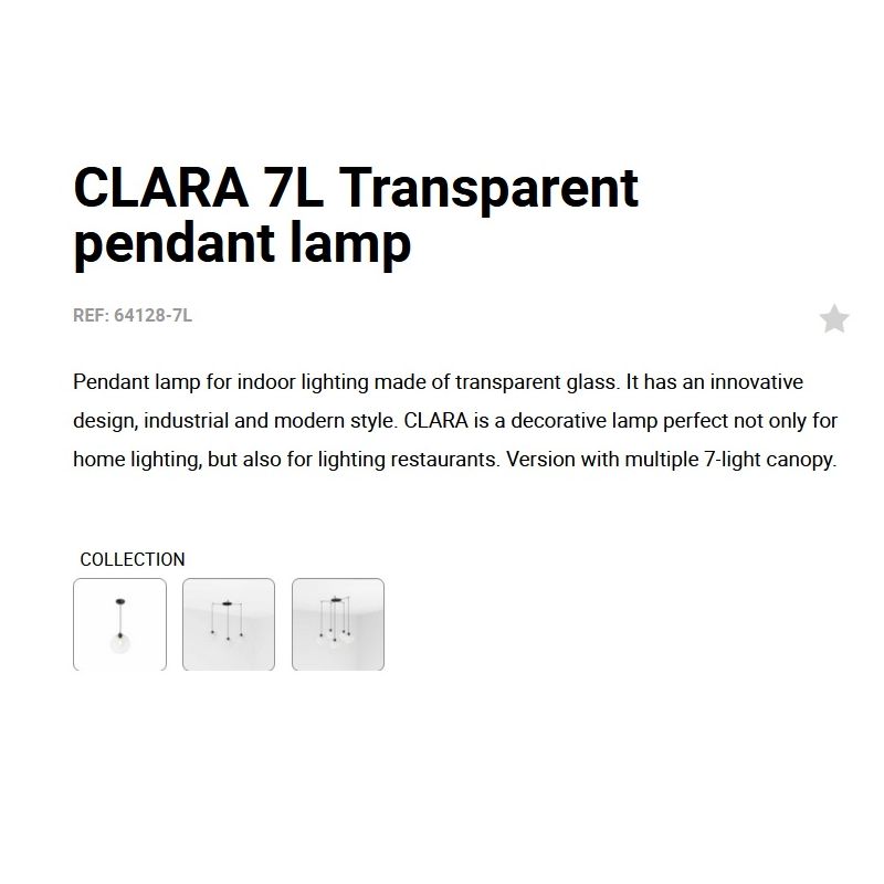 Lustra cu 7 Pendule design minimalist CLARA
