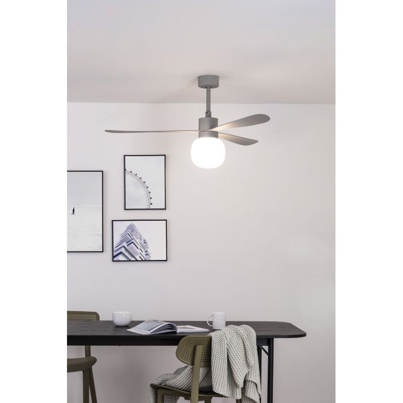 Lustra cu Ventilator si telecomanda AMELIA L BALL LED gri