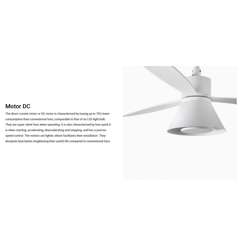 Lustra cu Ventilator si telecomanda AMELIA L CONE LED alb