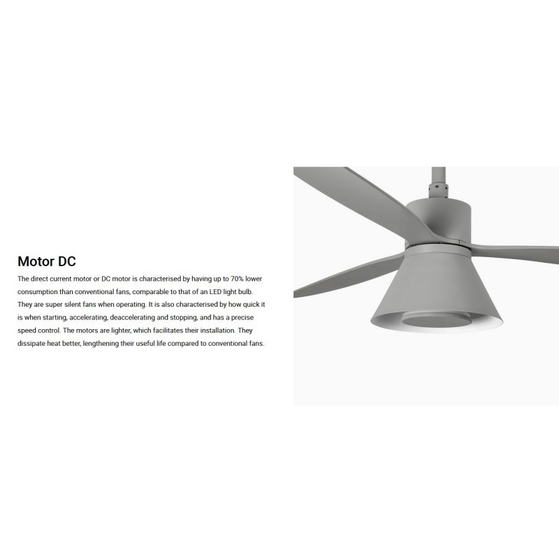 Lustra cu Ventilator si telecomanda AMELIA L CONE LED gri