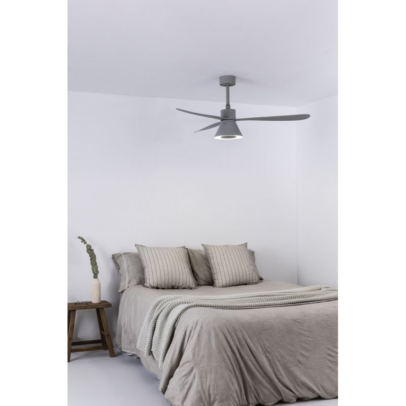 Lustra cu Ventilator si telecomanda AMELIA L CONE LED gri