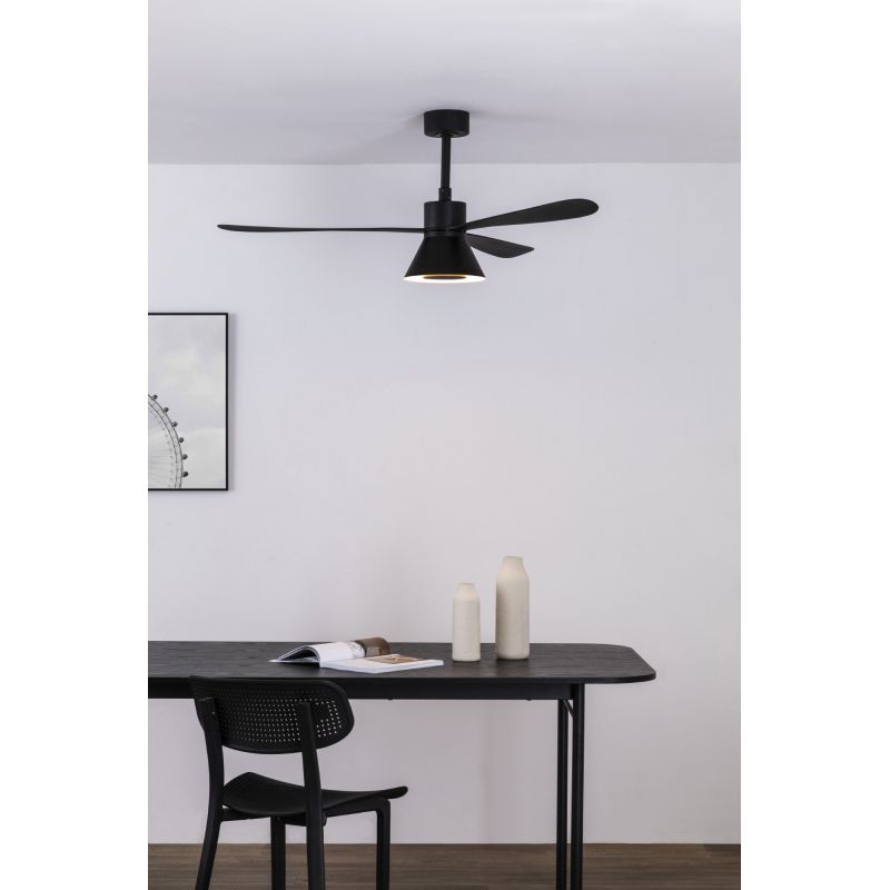 Lustra cu Ventilator si telecomanda AMELIA L CONE LED negru