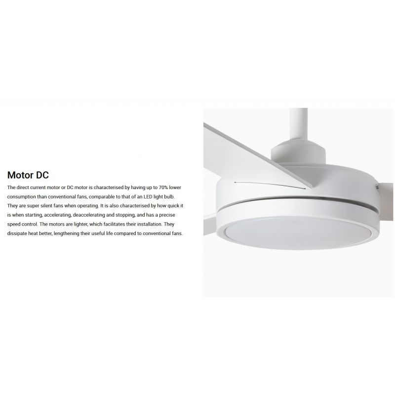 Lustra cu Ventilator si telecomanda BARTH L LED alb