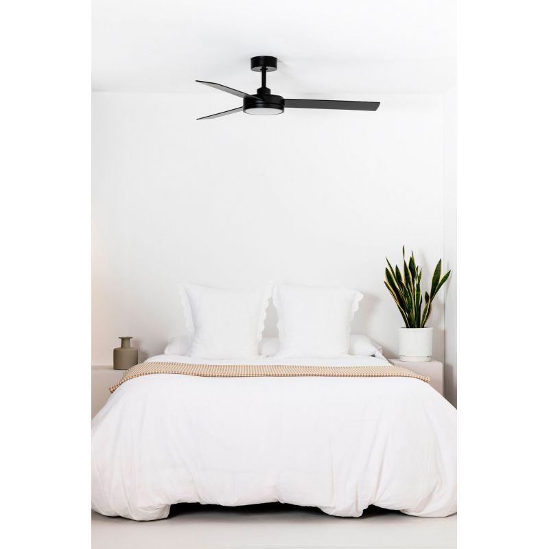 Lustra cu Ventilator si telecomanda BARTH L LED negru
