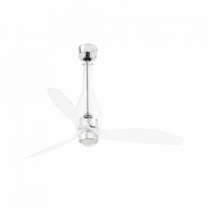 Lustra cu Ventilator si telecomanda ETERFAN M LED transparent