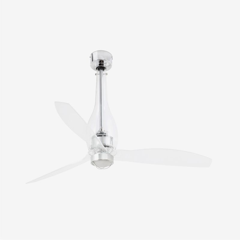 Lustra cu Ventilator si telecomanda ETERFAN M LED transparent