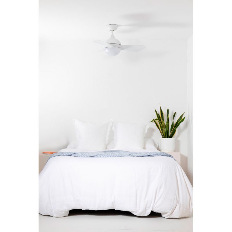 Lustra cu Ventilator si telecomanda HVAR S LED alb