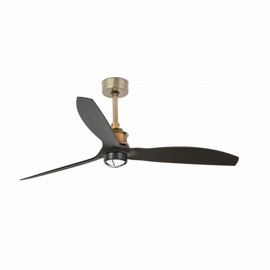 Lustra cu Ventilator si telecomanda JUST FAN M LED auriu vintage/negru