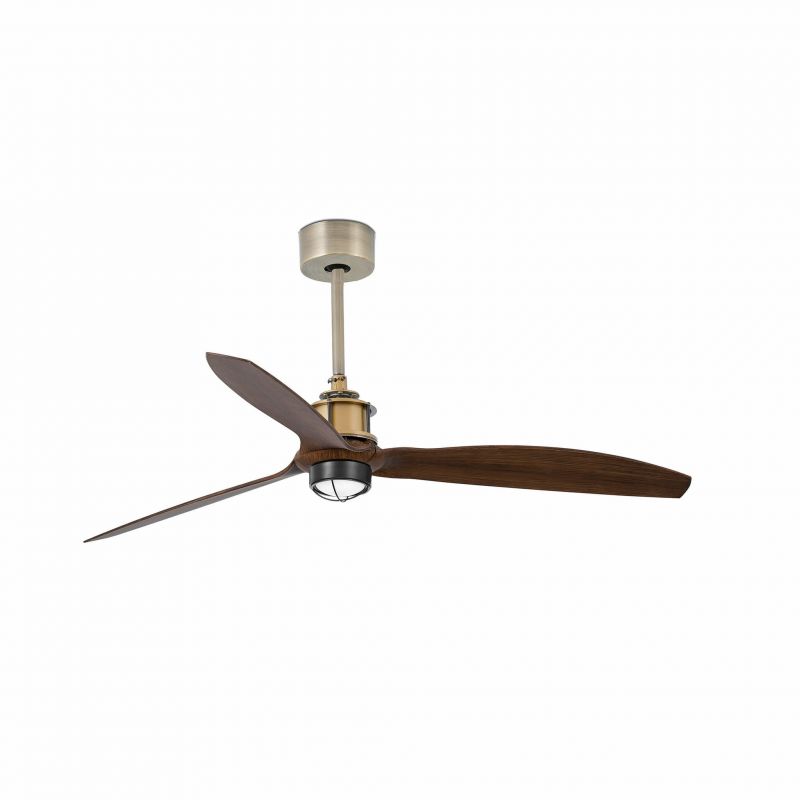 Lustra cu Ventilator si telecomanda JUST FAN M LED auriu/maro