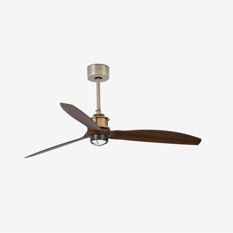 Lustra cu Ventilator si telecomanda JUST FAN M LED auriu/maro