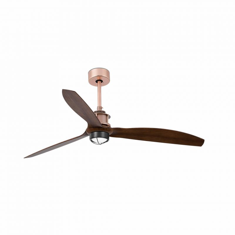 Lustra cu Ventilator si telecomanda JUST FAN M LED cupru/maro