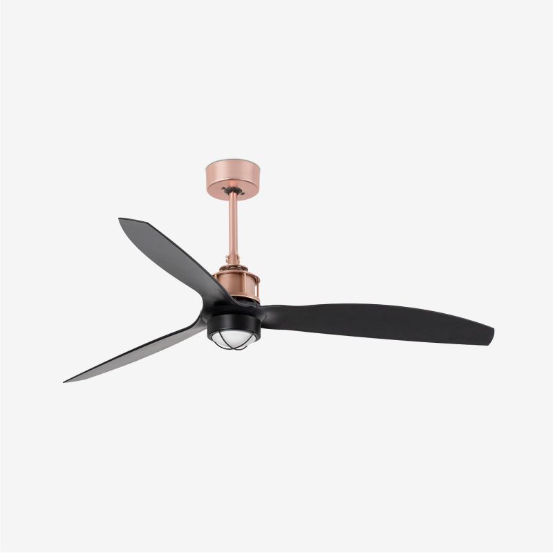 Lustra cu Ventilator si telecomanda JUST FAN M LED cupru/negru