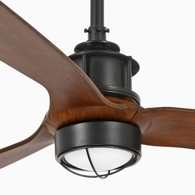 Lustra cu Ventilator si telecomanda JUST FAN M LED negru/maro