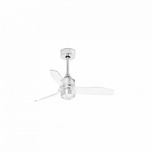 Lustra cu Ventilator si telecomanda JUST FAN XS LED crom/transparent