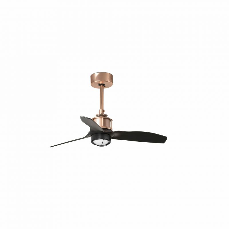Lustra cu Ventilator si telecomanda JUST FAN XS LED cupru/negru