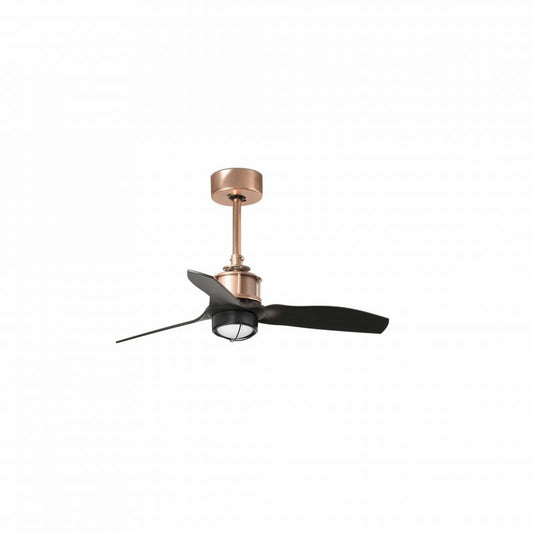 Lustra cu Ventilator si telecomanda JUST FAN XS LED cupru/negru