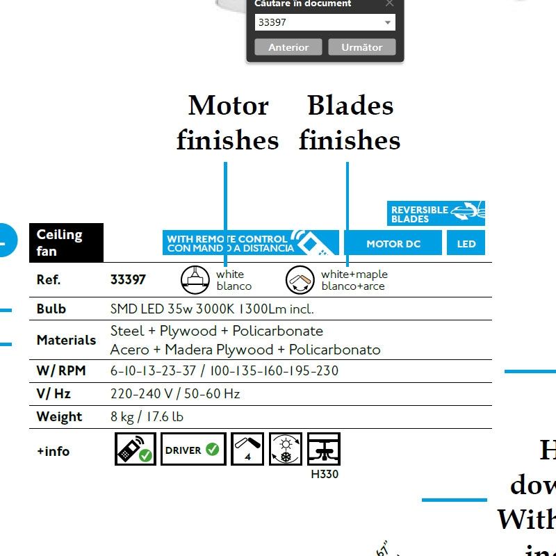 Lustra cu ventilator si telecomanda LED DISC