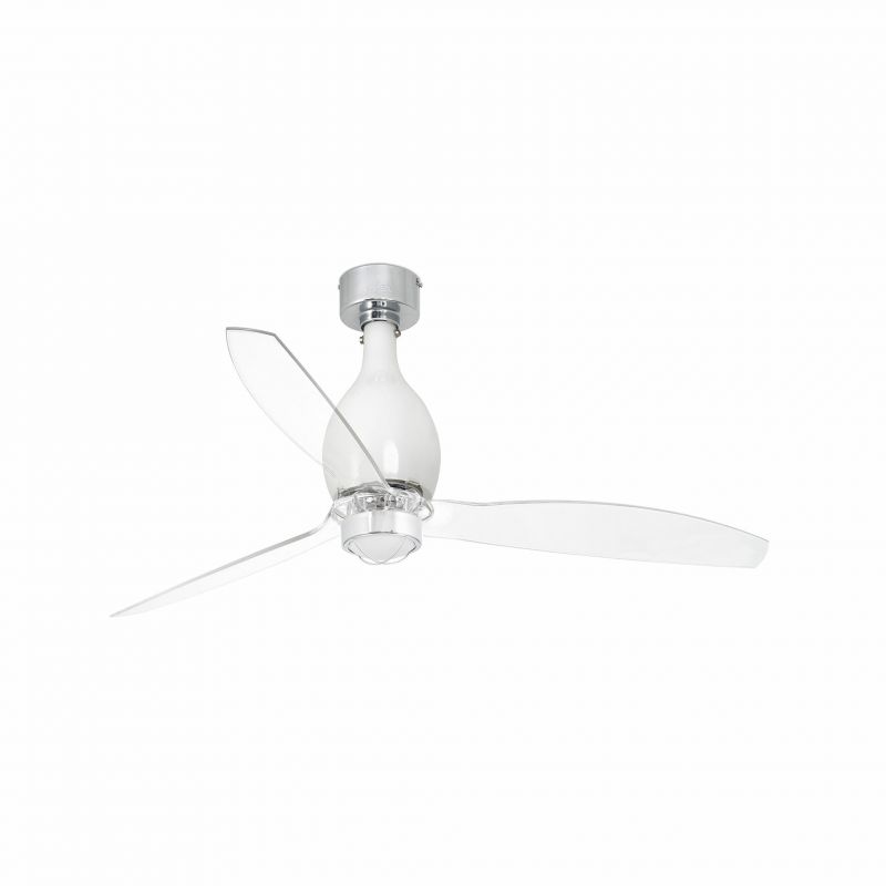 Lustra cu Ventilator si telecomanda MINI ETERFAN M LED alb/transparent