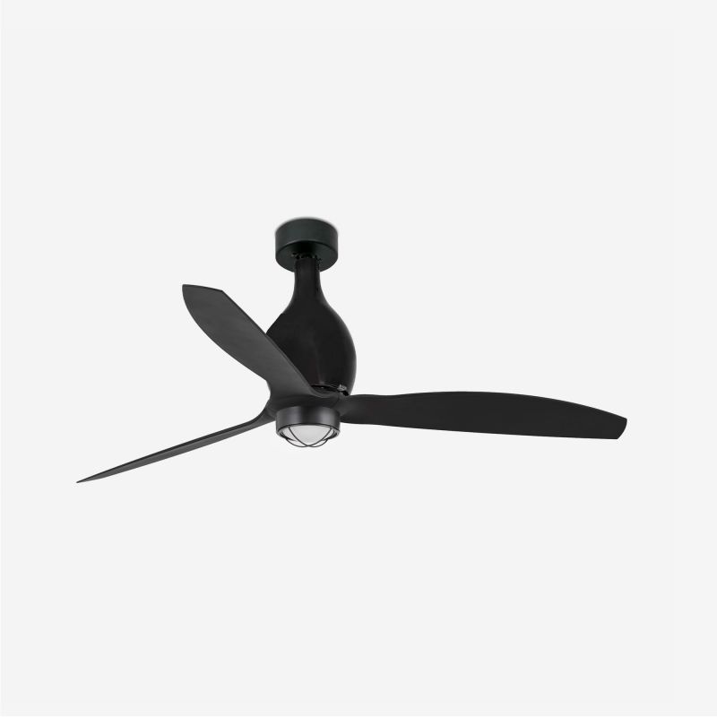Lustra cu Ventilator si telecomanda MINI ETERFAN M LED negru mat