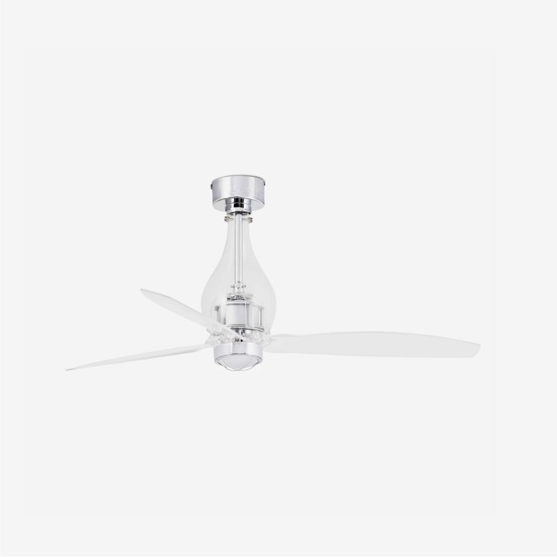 Lustra cu Ventilator si telecomanda MINI ETERFAN M LED transparent