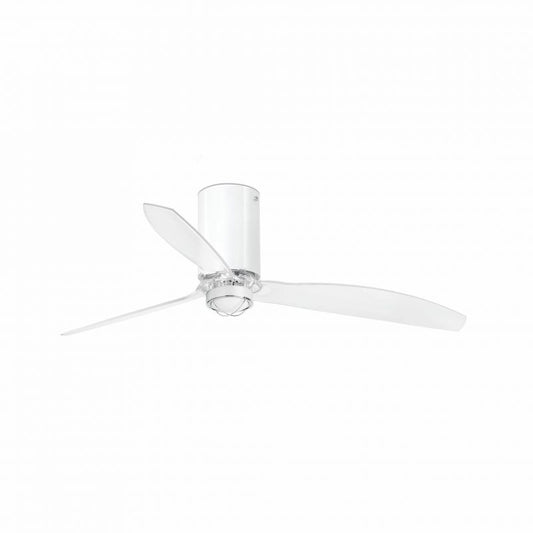 Lustra cu Ventilator si telecomanda MINI TUBE M LED alb/transparent