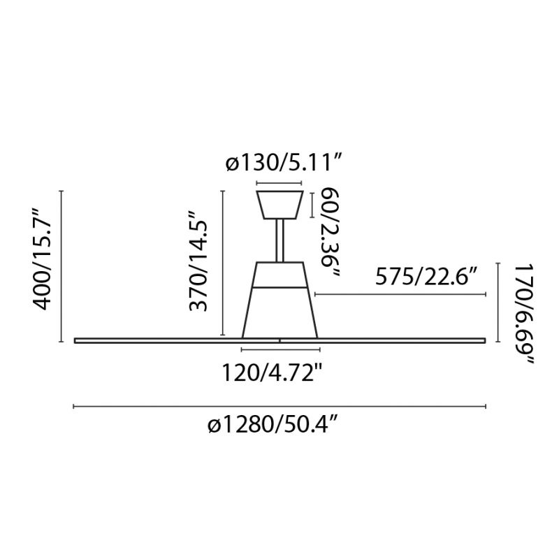 Lustra cu Ventilator si telecomanda pentru exterior TYPHOON M LED alb