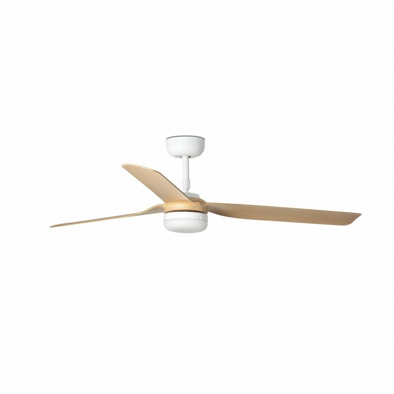 Lustra cu Ventilator si telecomanda PUNT M LED alb/artar