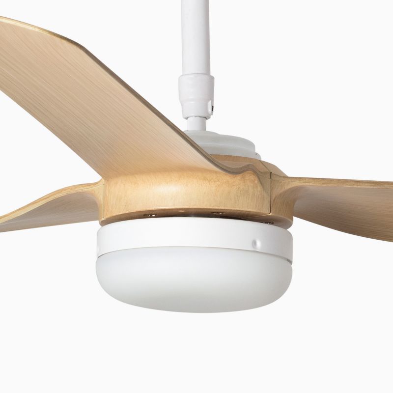 Lustra cu Ventilator si telecomanda PUNT M LED alb/artar