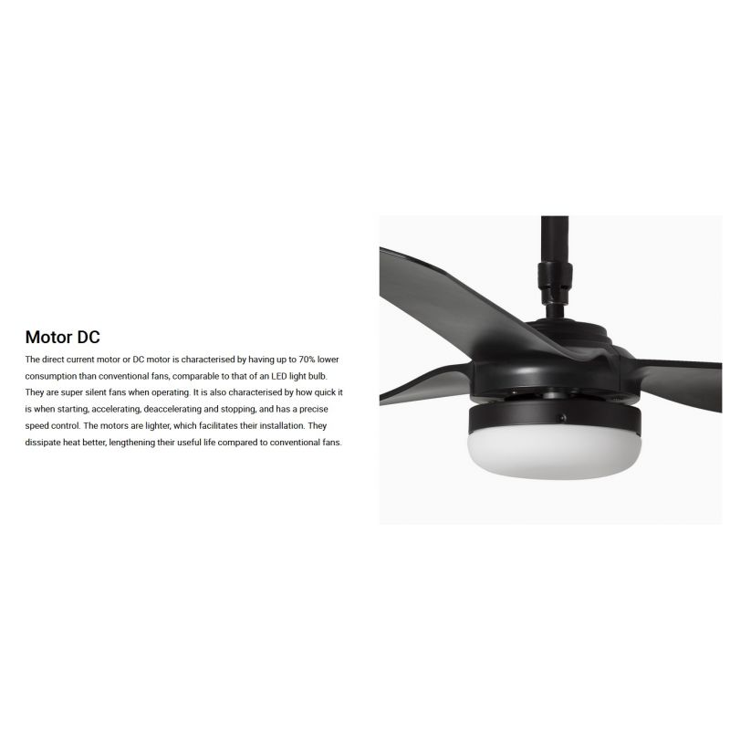 Lustra cu Ventilator si telecomanda PUNT M LED negru