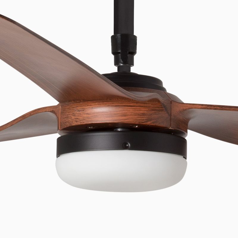 Lustra cu Ventilator si telecomanda PUNT M LED negru/nuc