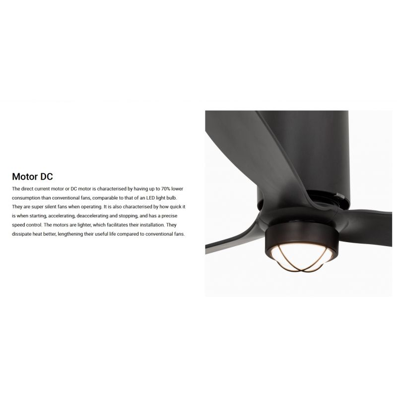 Lustra cu Ventilator si telecomanda TUBE negru mat