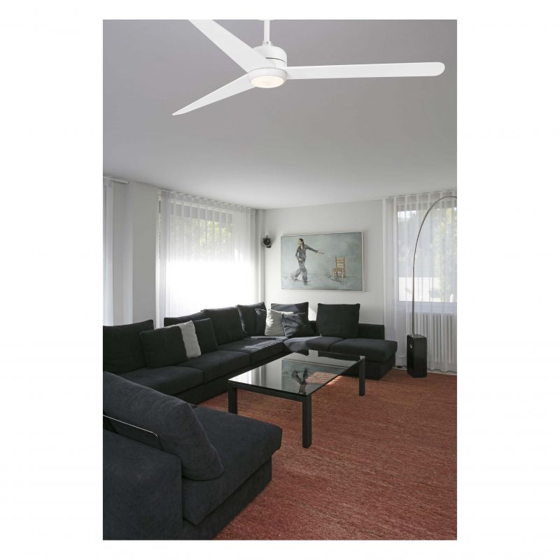 Lustra LED cu Ventilator si telecomanda design modern NUU alb