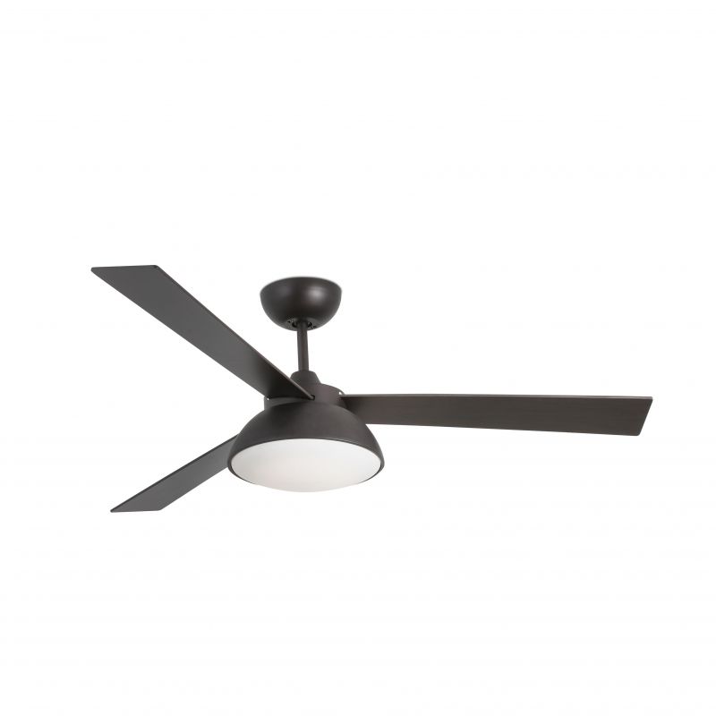 Lustra LED cu Ventilator si telecomanda design modern RODAS maro