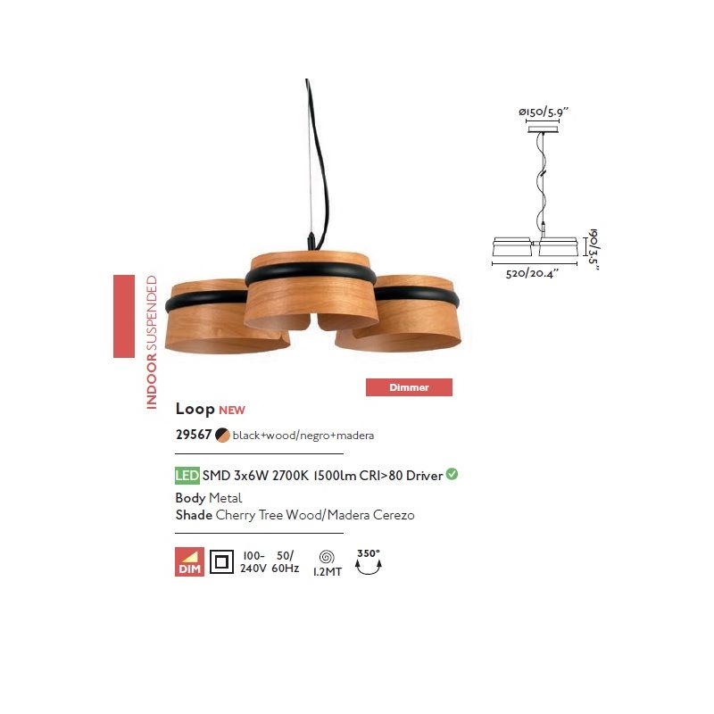 Lustra LED dimabila design deosebit LOOP