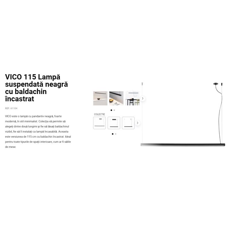 Lustra LED suspendata design modern minimaliat VICO II 115cm