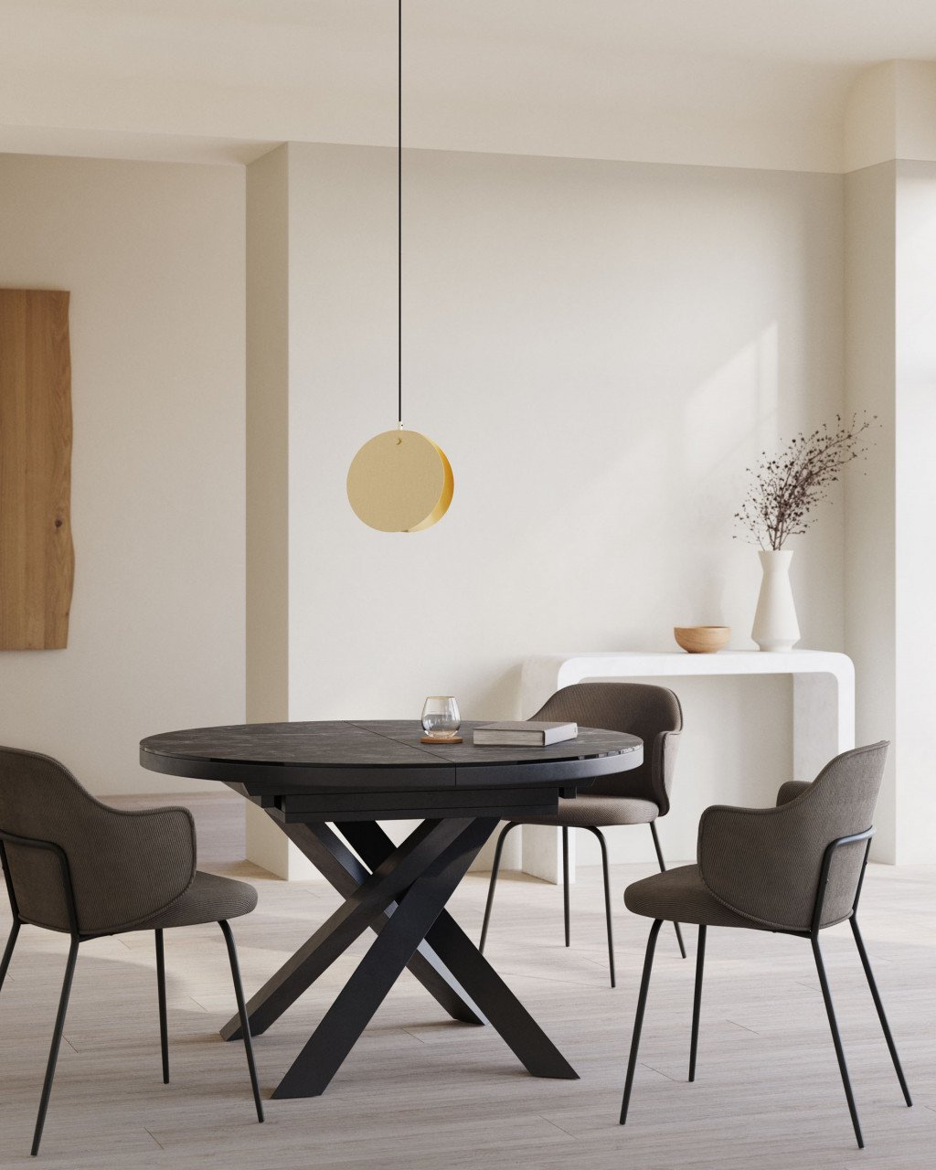 Lustra maro alama din metal Monica Kave Home