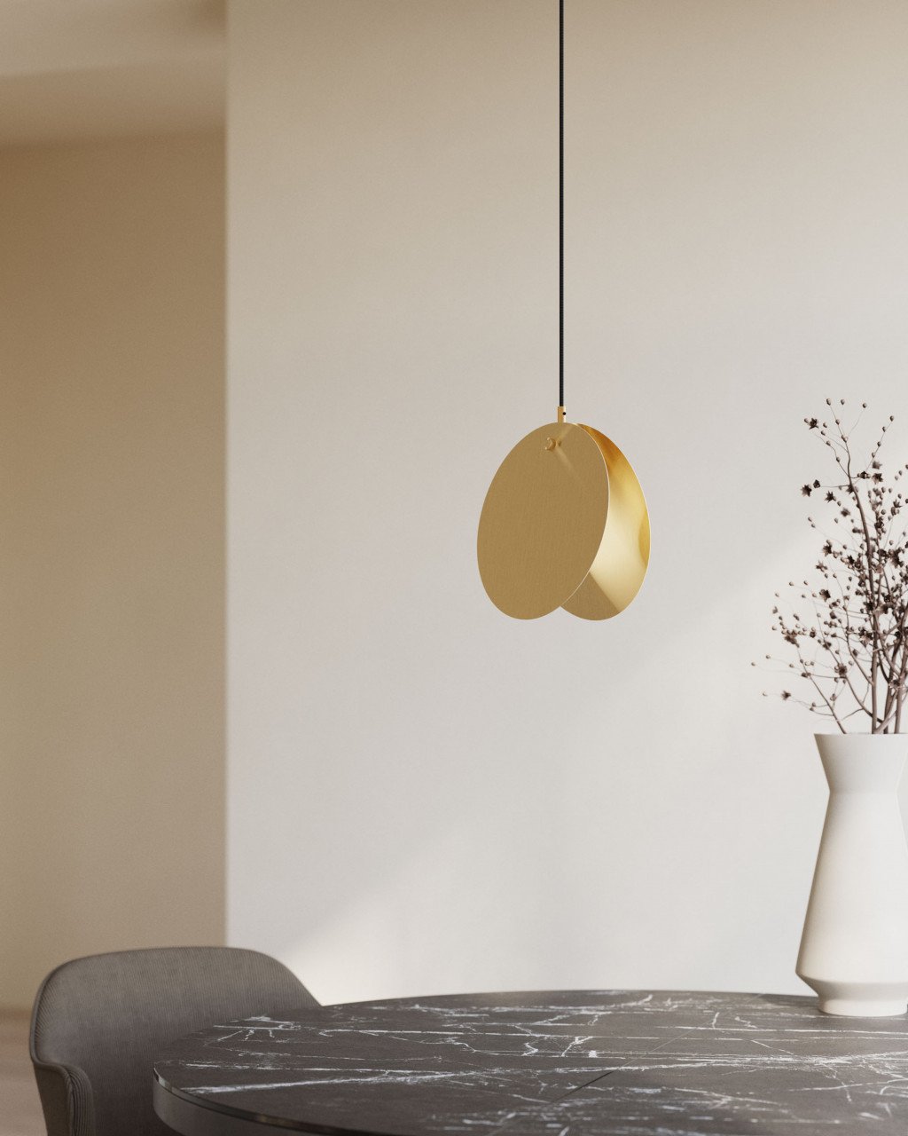 Lustra maro alama din metal Monica Kave Home