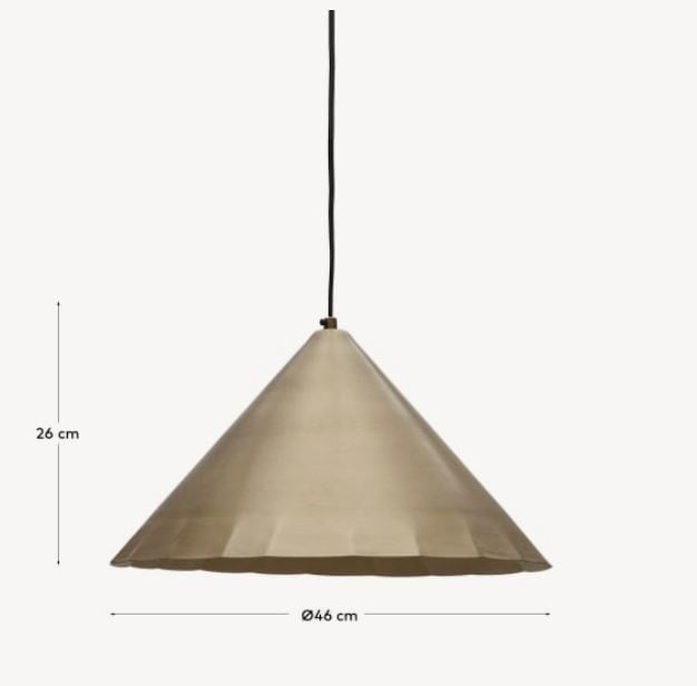 Lustra maro alama din metal Parlava Kave Home