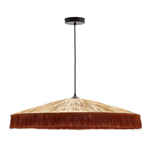 Lustra maro din fibre naturale Pollensa Kave Home