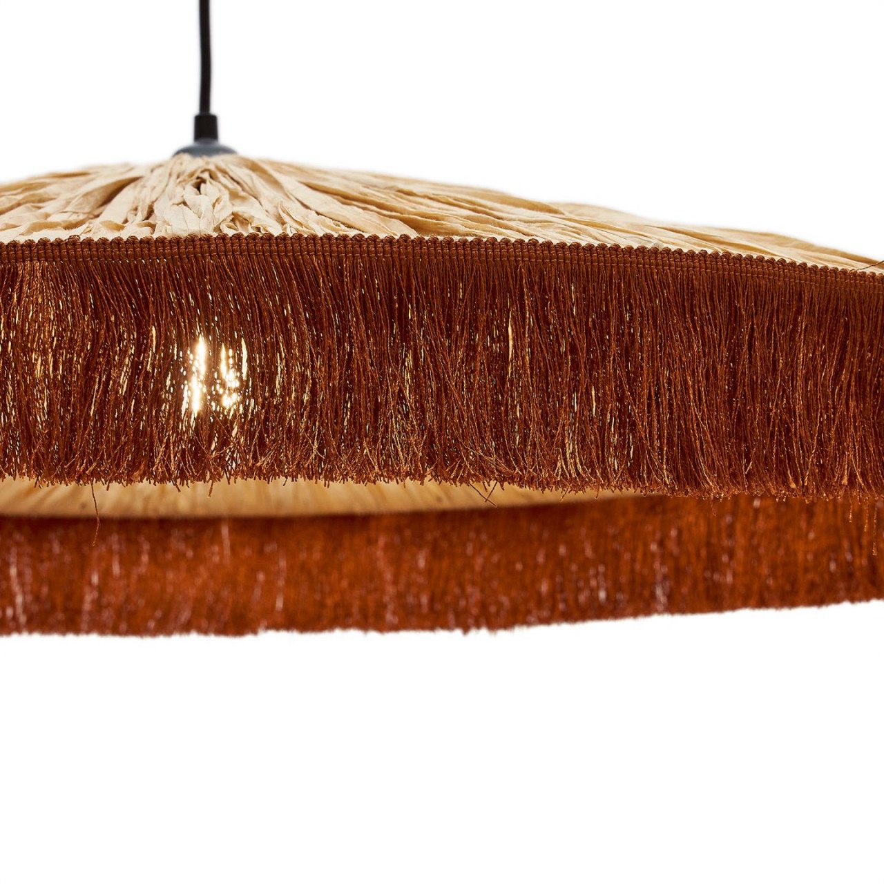 Lustra maro din fibre naturale Pollensa Kave Home