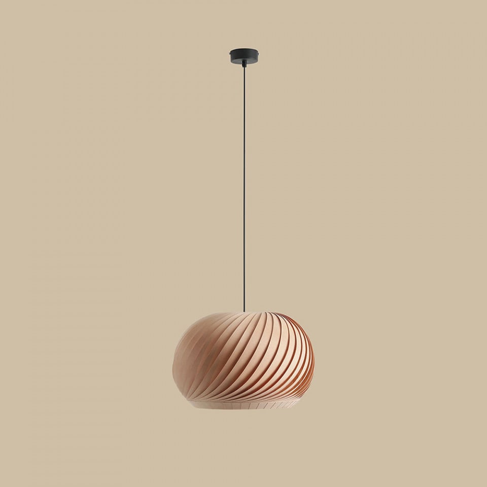Lustra maro inchis din lemn Spiral M Aldex