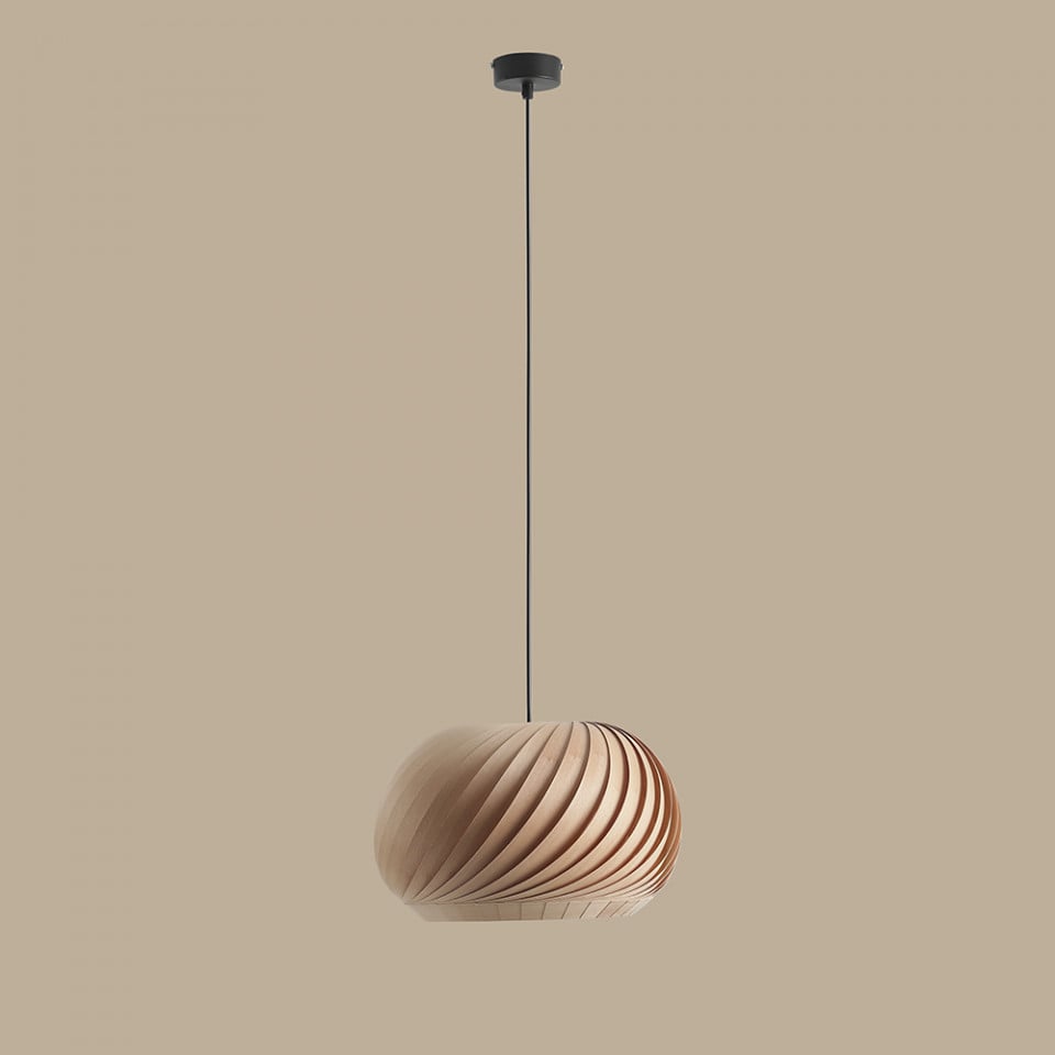 Lustra maro inchis din lemn Spiral S Aldex