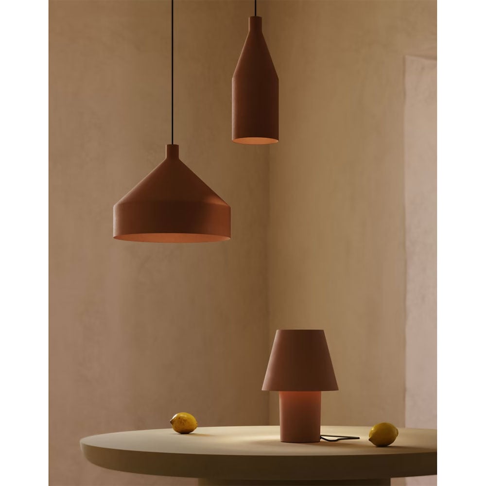 Lustra maro teracota din metal Peralta Kave Home