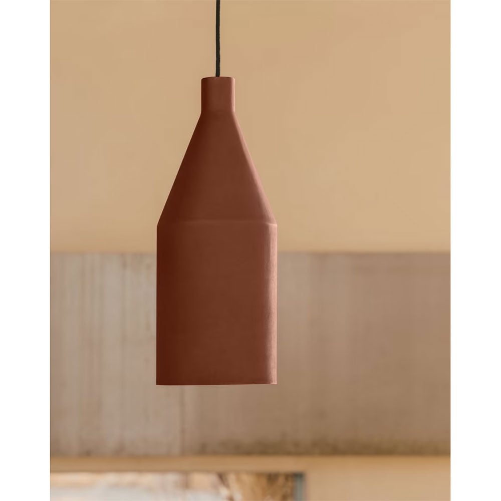 Lustra maro teracota din metal Peralta Kave Home