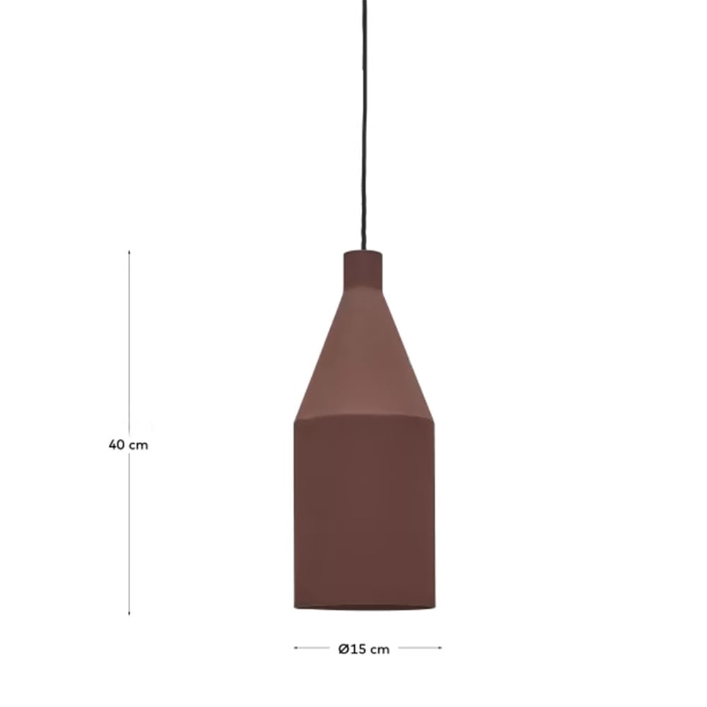 Lustra maro teracota din metal Peralta Kave Home